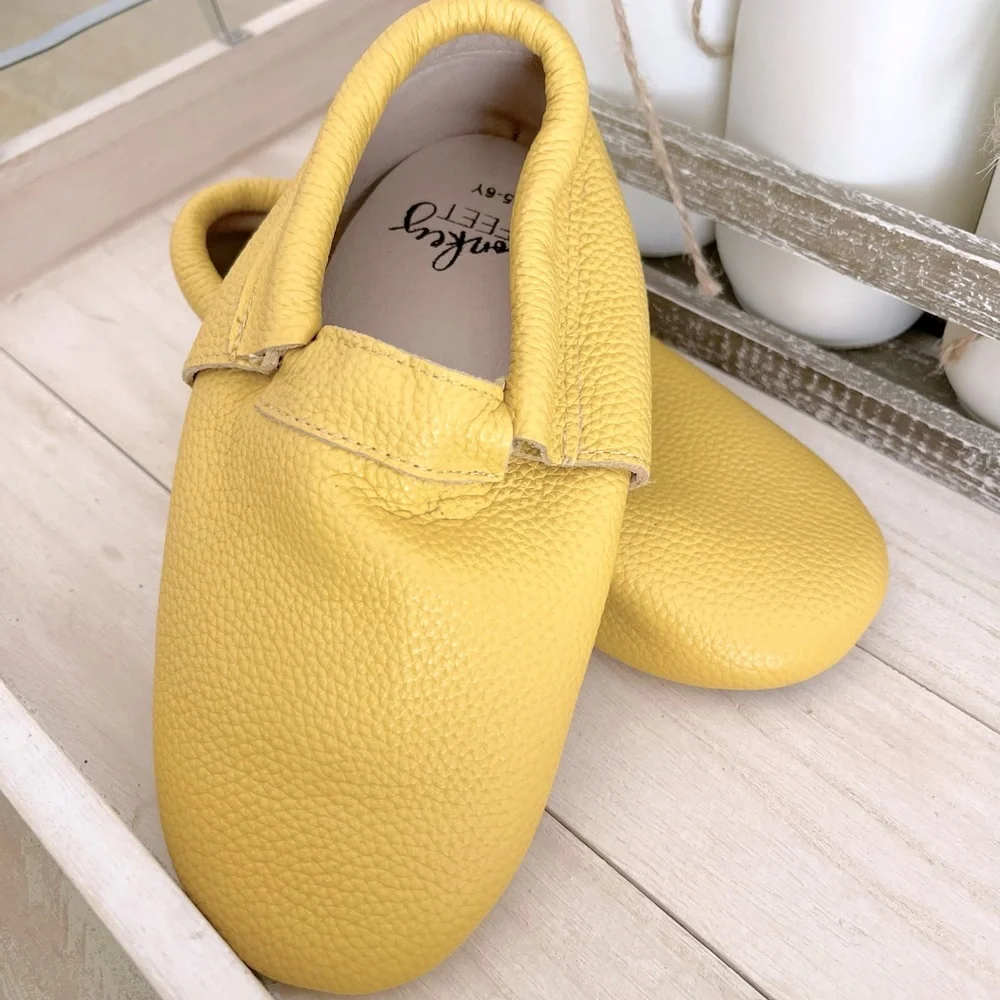 Mustard Plain Monkey Feet Moccasins - Picture 2 of 5